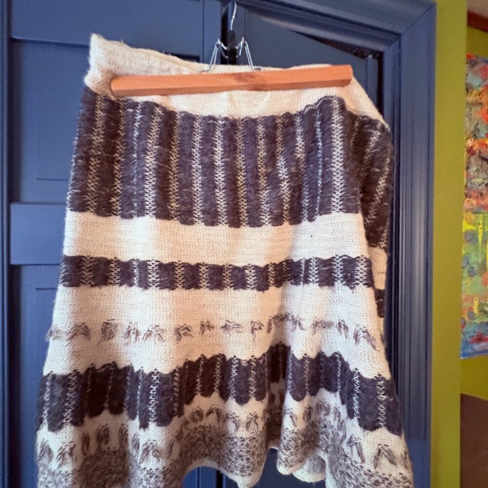 Anthropology Wool Skirt Sparrow L